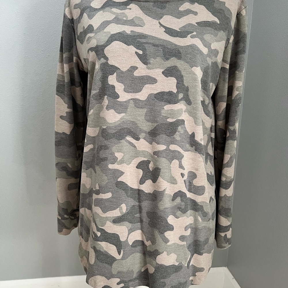 Jane and Delancey Camo Long Sleeve Top